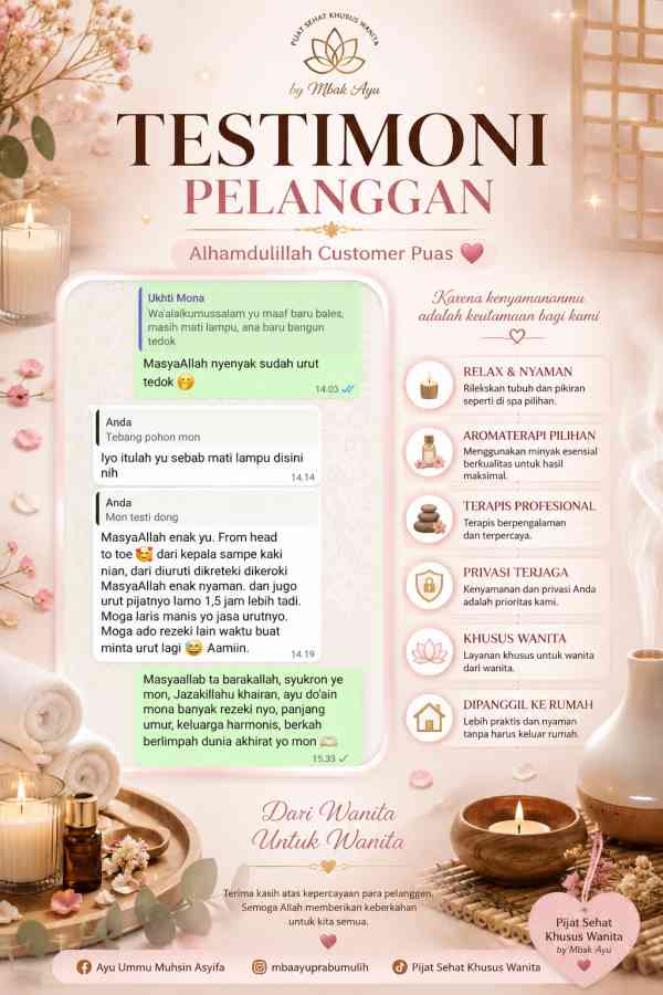 Pijat sehat khusus wanita by mbak ayu